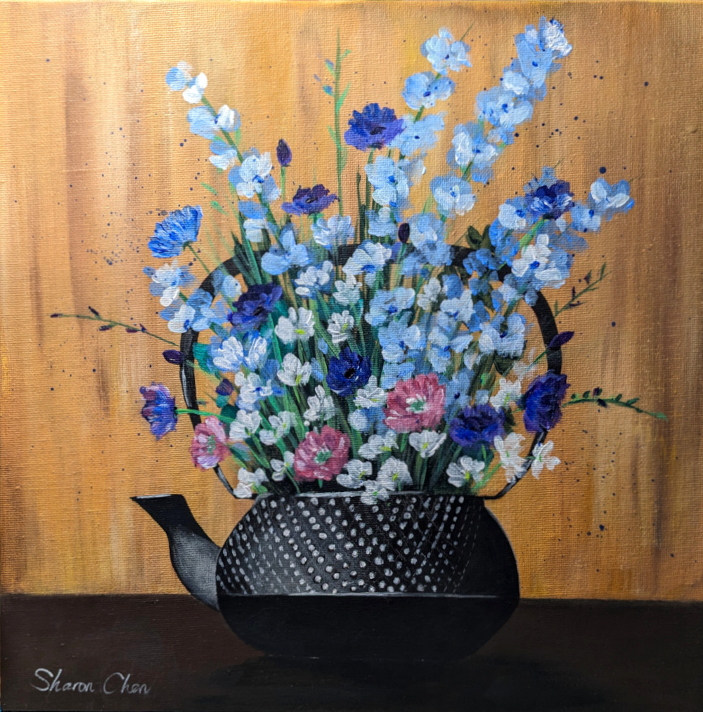 Teapot flowers